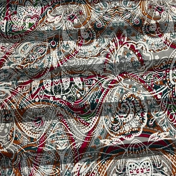 LuLaRoe Cassie Pencil Skirt Multicolor Paisley Striped Design Size Med Career - Picture 3 of 6